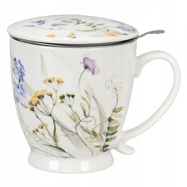 Duo Porcelánový hrnček MELODY 510 ml so sitkom biely/viacfarebný