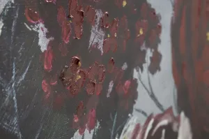 Mauro Ferretti Obraz Flower Darkback 120x60 cm červeno-biely