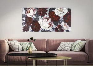 Mauro Ferretti Obraz Flower Darkback 120x60 cm červeno-biely