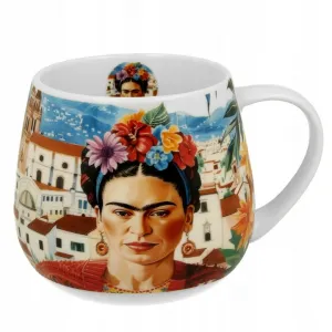 Duo Porcelánový hrnček Mexican Art Frida 430 ml krémovo biely