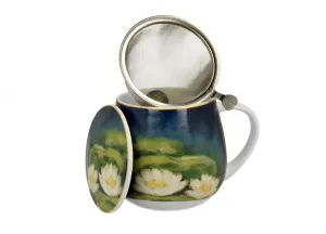 Duo Porcelánový hrnček Monet Nenufars 430 ml so sitkom viacfarebný