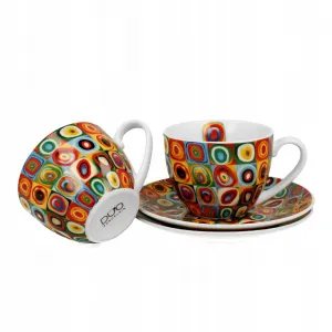 Duo Sada 2 ks porcelánových hrnčekov Kandinsky Squares 270 ml viacfarebná