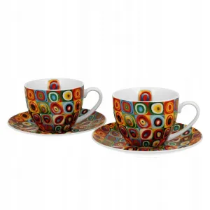 Duo Sada 2 ks porcelánových hrnčekov Kandinsky Squares 270 ml viacfarebná