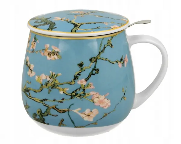 Duo Porcelánový hrnček Van Gogh Almond Blossom so sitkom 430 ml viacfarebný