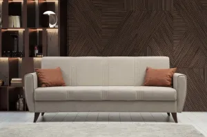 Hanah Home Rozkladacia trojmiestna pohovka Zaden 214 cm béžová