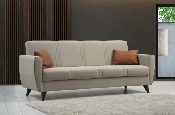 Hanah Home Rozkladacia trojmiestna pohovka Zaden 214 cm béžová