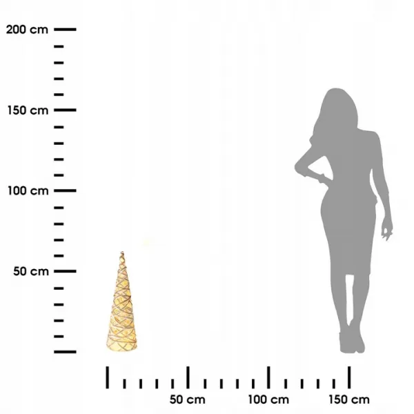 Koopman Vianočný LED stromček HOLLY 60 cm teplá biela