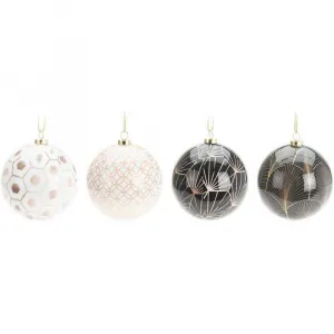 H&S Decoration Sada 40 ks vianočných gulí GLAMOUR 8 cm viacfarebná