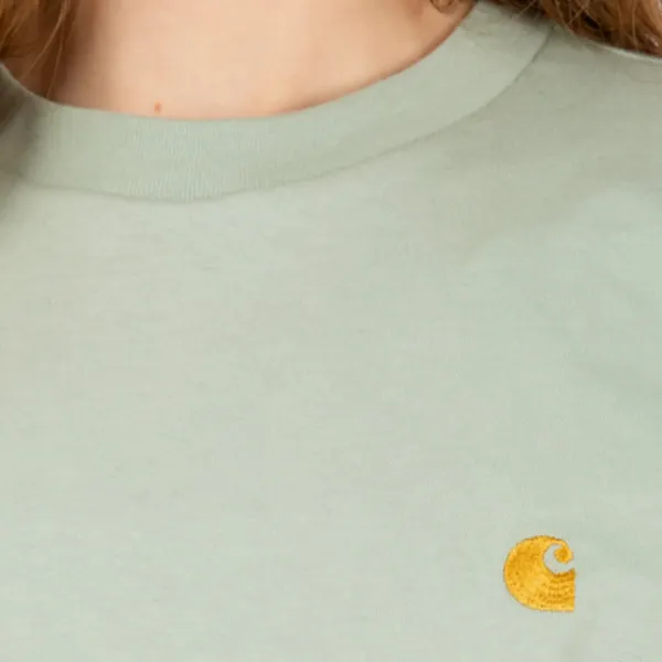 Carhartt WIP Short Sleeve Chase T-Shirt W "Frosted Green Gold" (I033045-2O2XX)