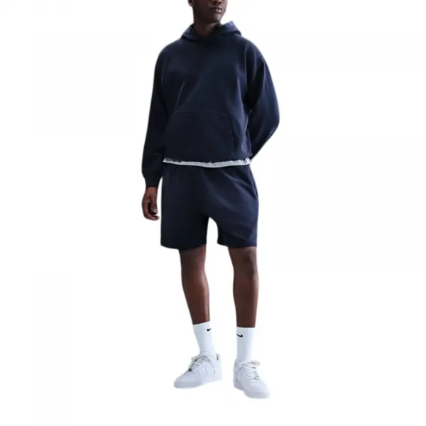 Nike Solo Swoosh French Terry Pullover Hoodie "Obsidian" (IB8749-451)
