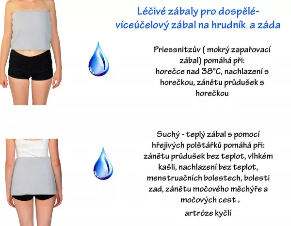 Viacúčelový Priessnitz zábal pre deti a dospelých