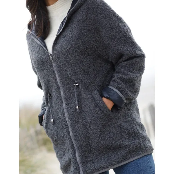 Obojstranná parka, buklé/metalická