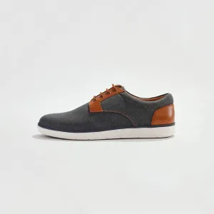 Derbies z 2 materiálov plátno/koža