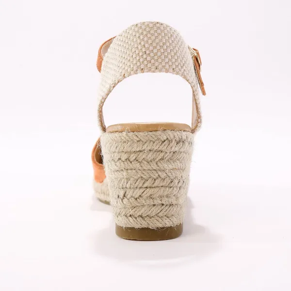 Remienkové espadrilky na klinovom podpätku
