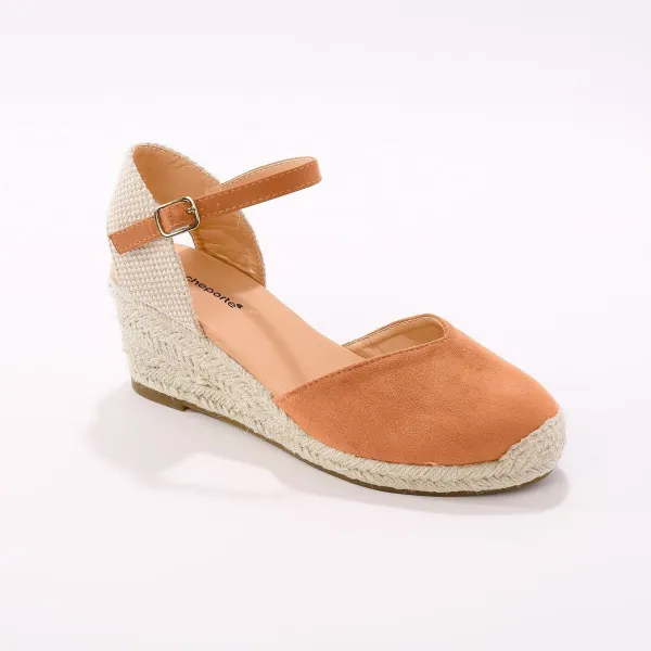 Remienkové espadrilky na klinovom podpätku