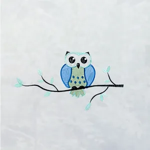 Vitrážová záclonka Sova