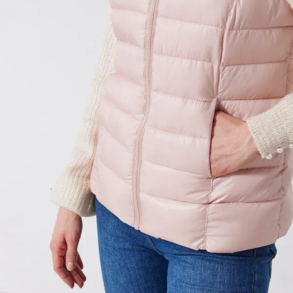 Nepremokavá prešívaná vesta na zips