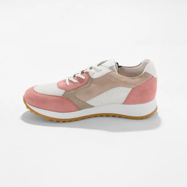 Kožené running sneakers na klinovej podrážke