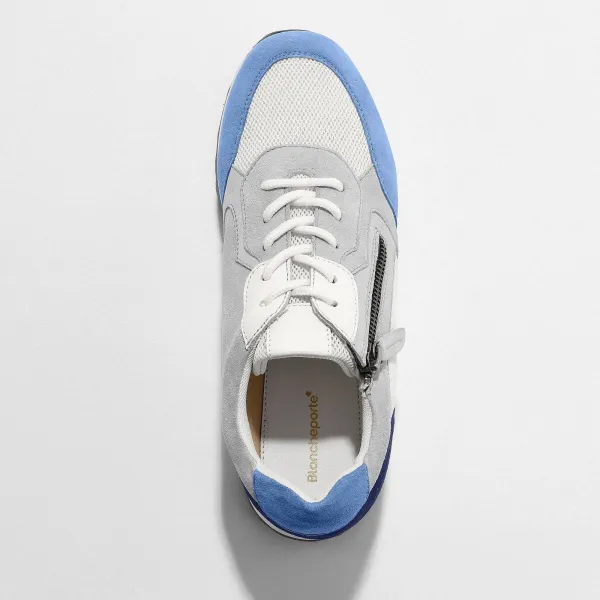 Kožené running sneakers na klinovej podrážke