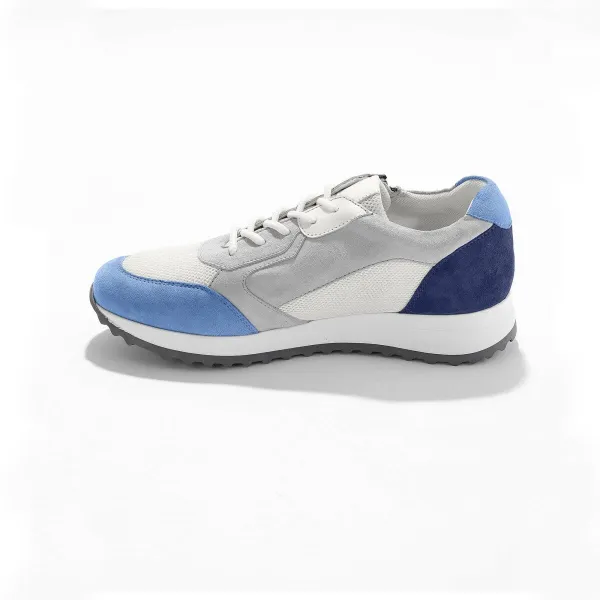 Kožené running sneakers na klinovej podrážke
