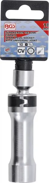 BGS Technics Kĺbová hlavica na zapaľovacie sviečky 18 mm – 3/8", dvanásťhran