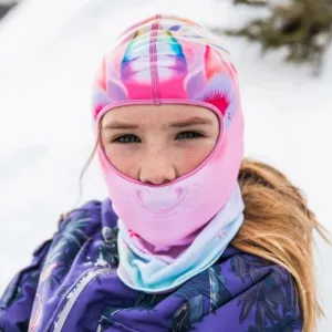 Detská kukla BUFF POLAR BALACLAVA UNICORN PINK