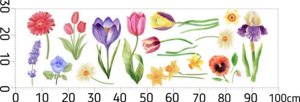 Obojstrannénálepkynaokno–farebnékvetyŠírka:30cm|Dĺžka:50cm