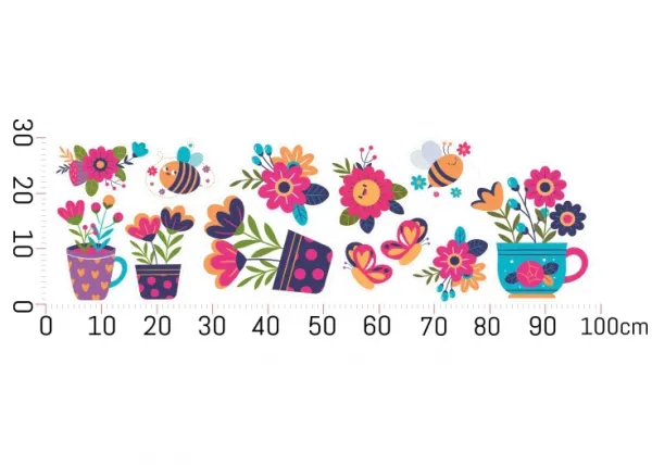 Obojstrannénálepkynaokno–kvetyavčielkyŠírka:30cm|Dĺžka:50cm