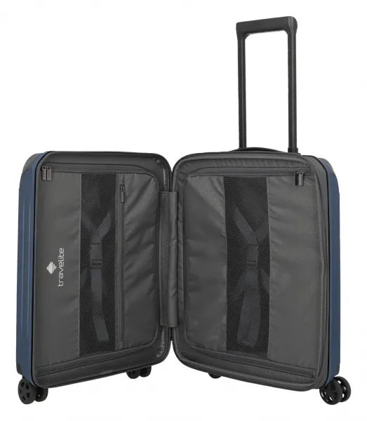 Malý škrupinový kufor Travelite Dynamiic S exp Denim blue