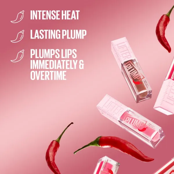 MAYBELLINE NEW YORK Lifter Plump lesk na pery so zväčšujúcim efektom odtieň 006 Hot Chili 5.4 ml