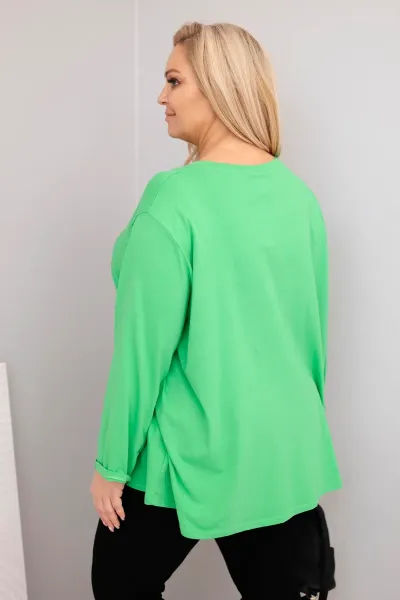 Plus size dámska blúzka s dlhými rukávmi