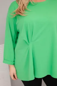Plus size dámska blúzka s dlhými rukávmi