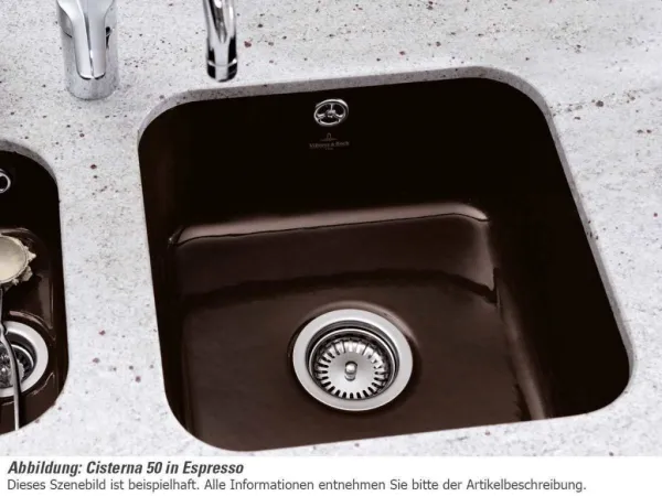 VILLEROY & BOCH VILLEROY & BOCH - Keramický drez Cisterna 50 White alpin podstavný 445 x 445 bez excentra 670301R1