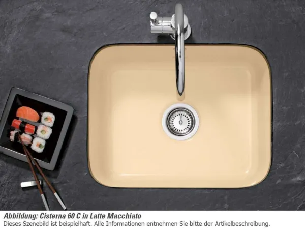 VILLEROY & BOCH VILLEROY & BOCH - Keramický drez Cisterna 60C chromit podstavný 550 x 440 bez excentra 670601J0