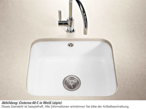 VILLEROY & BOCH VILLEROY & BOCH - Keramický drez Cisterna 60C chromit podstavný 550 x 440 bez excentra 670601J0