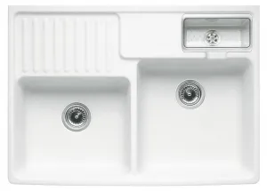 VILLEROY & BOCH VILLEROY & BOCH - Keramický drez Double-bowl sink Stone white modulový 895 x 630 x 220 bez excentra 632391RW