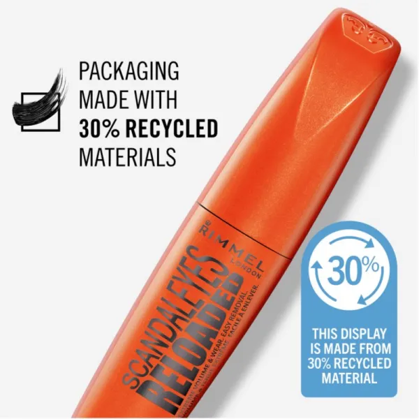 Rimmel ScandalEyes Reloaded riasenka pre extra objem odtieň 003 Extreme Black 12 ml