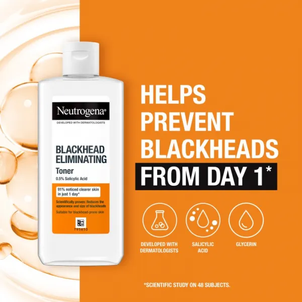 Neutrogena Blackhead Eliminating čistiace tonikum proti čiernym bodkám 200 ml