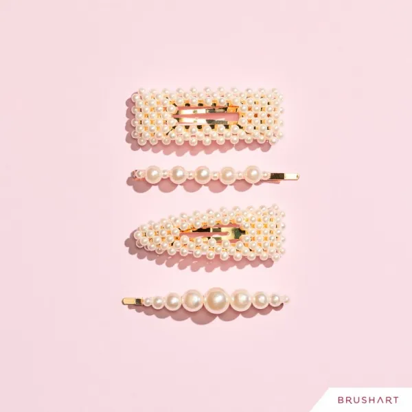 BrushArt Gift for You Pearl hair clip set sponky do vlasov