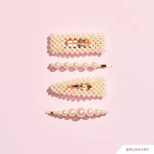 BrushArt Gift for You Pearl hair clip set sponky do vlasov