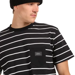 HORSEFEATHERS Tričko Alpha - black stripes BLACK velikost M