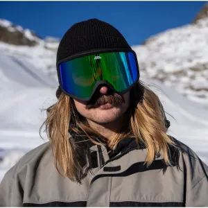 HORSEFEATHERS Okuliare na snowboard Huck - black/mirror green GREEN