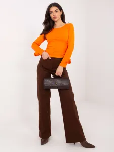 Oranžová blúzka s dlhým rukávom
