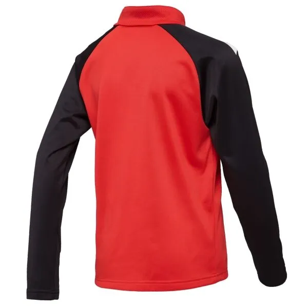 Puma TEAMLIGA 1/4 ZIP TOP JR Detská futbalová mikina, červená, veľkosť
