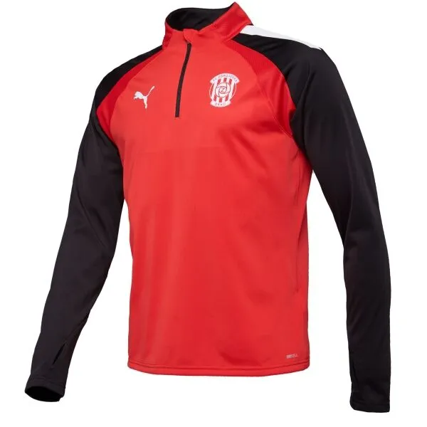 Puma TEAMLIGA 1/4 ZIP TOP Pánska futbalová mikina, červená, veľkosť