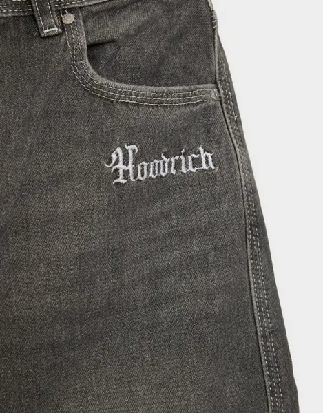 Hoodrich Nohavice  Wide Leg Jeans Onyx