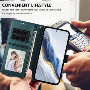 ART CAT Peňaženkový obal s remienkom pre Motorola Moto G86 Power 5G tmavozelený