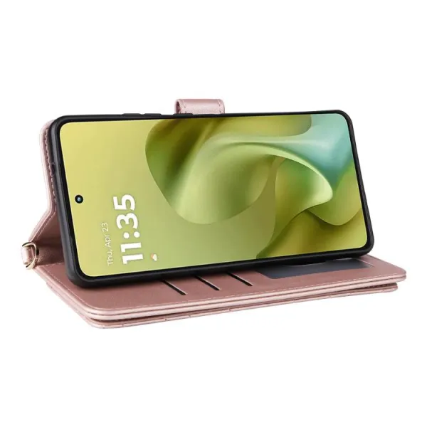 PRESTIGE Peňaženkové puzdro pre Motorola Moto G86 Power 5G ružové