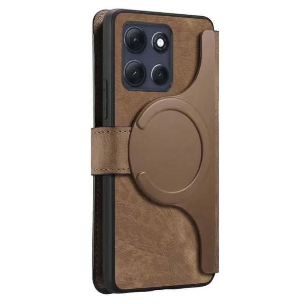 CASENEO Peňaženkové puzdro pre Motorola Moto G86 Power 5G hnedé