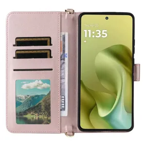 PRESTIGE Peňaženkové puzdro pre Motorola Moto G86 Power 5G ružové